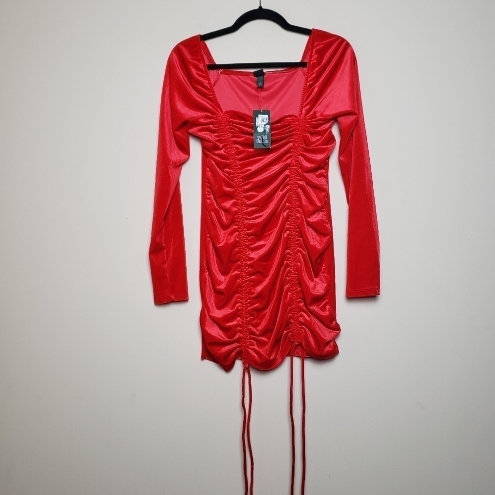 WILD FABLE Red NWT Scrunched Blouse
